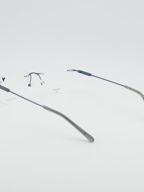 Airlock AIRLOCK CROP 202 414 Rimless Eyeglasses Navy 53mm Rectangle Frame main image 4
